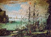 Paul Bril Kxstenlandschaft mit Hafen oil